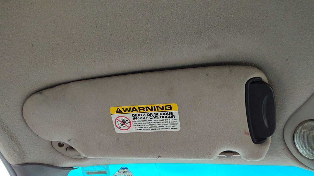2000 Chrysler Town & Country Driver Left Sun Visor Oem Gray 0Rf33tl2aa