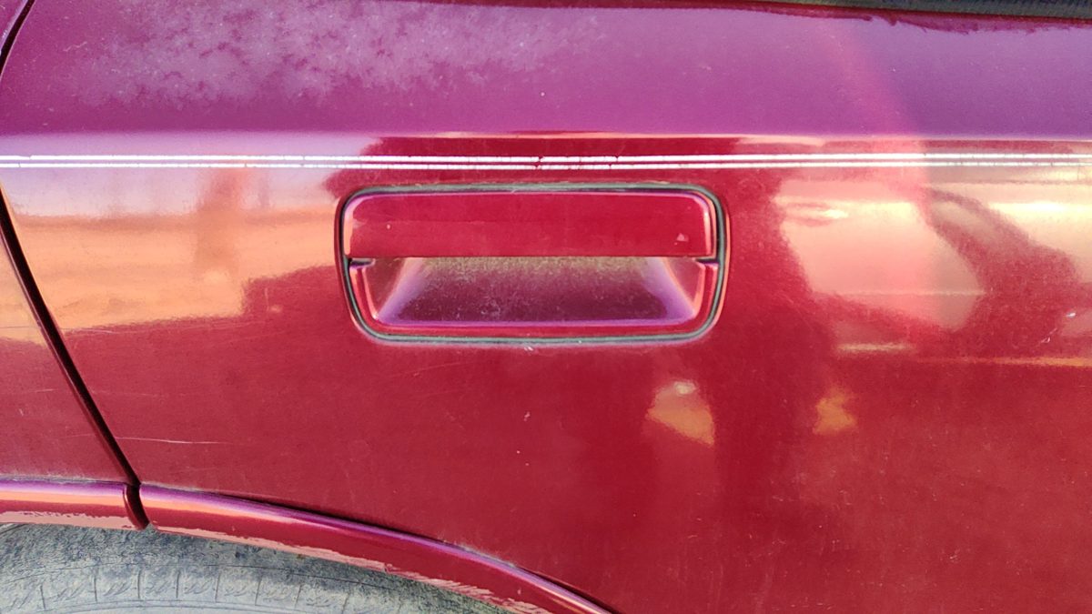 1996 Olds 88 Passenger Right Rear Outside Door Handle Oem Back Red