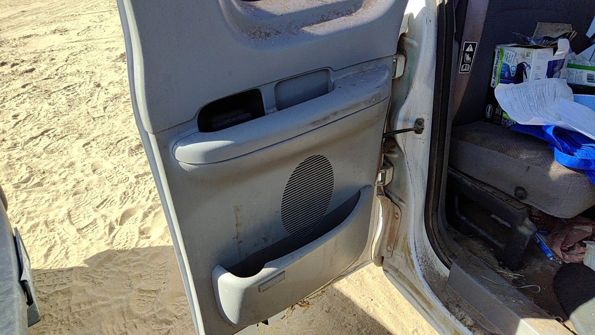 1999-2003 Ford F150 Passenger Right Rear Door Trim Panel Back Gray C2