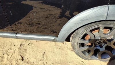 05-09 Land Rover Lr3 Driver Left Rear Moulding From Door Back Trim Strip Black