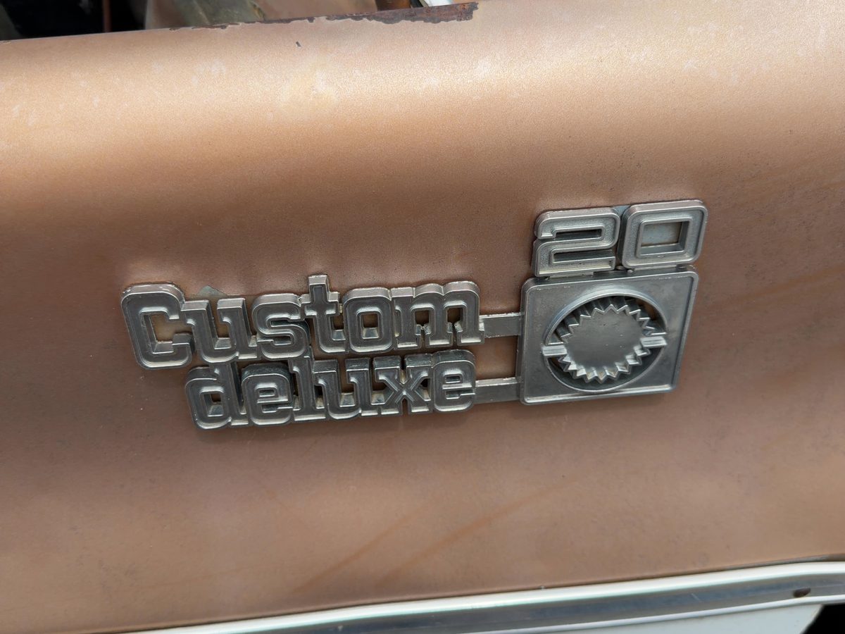 1973-1980 Chevy Silverado C20 Pickup Driver Left Emblem Badge Fender Brown OEM