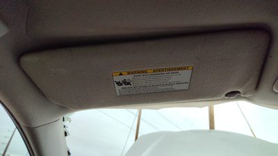 2002-2006 Toyota Camry Driver Left Sun Visor Oem 95 Stone 74320Aa250a0