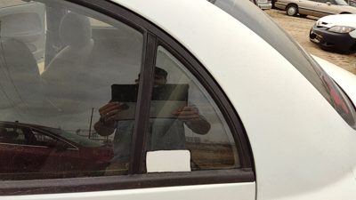 2000-2005 Kia Rio Driver Left Rear Vent Window Back Door Glass With Frame Oem