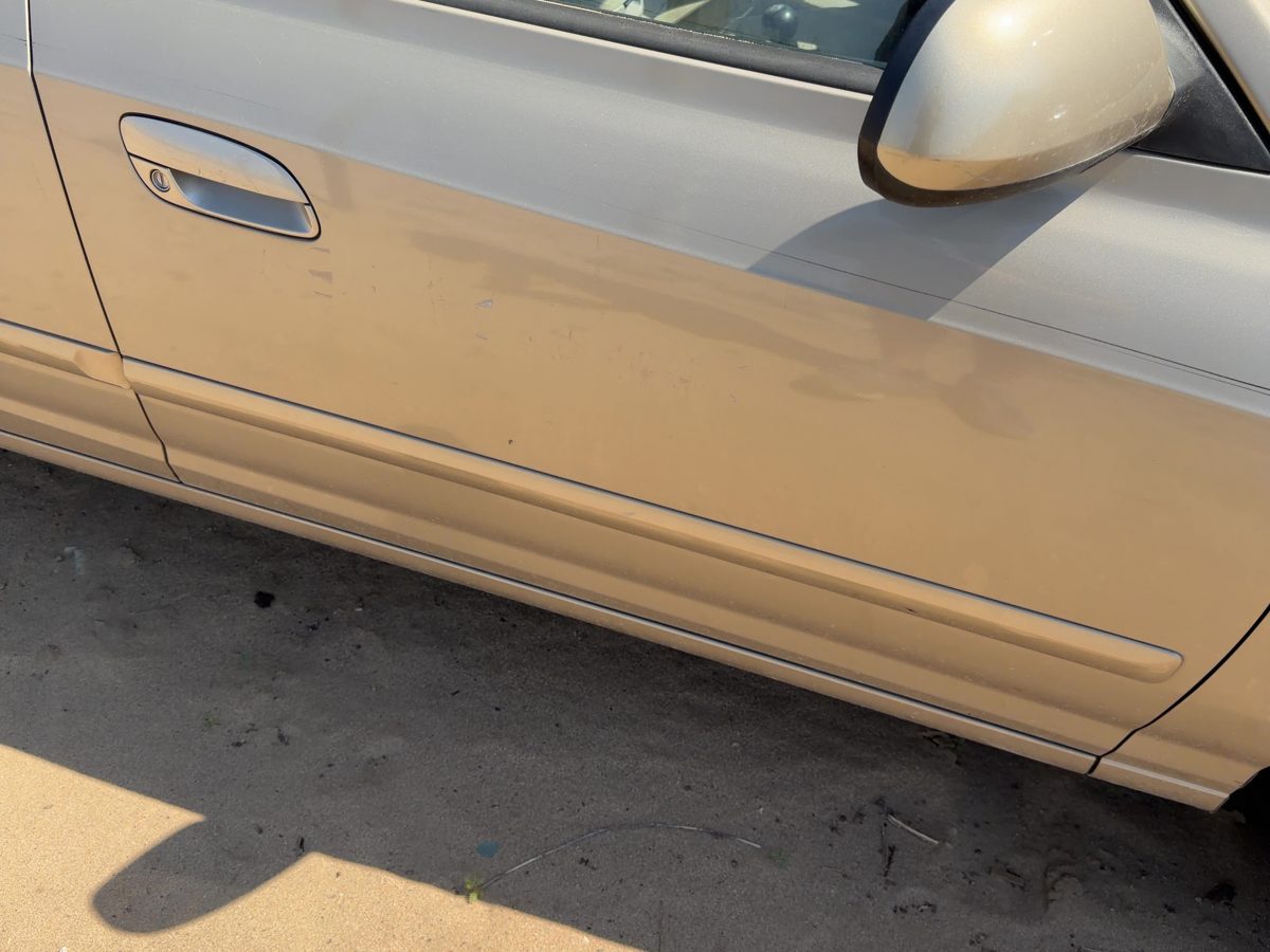 01-03 Elantra Passenger Right Front Moulding From Door Gls Sedan Prime Beige Ko