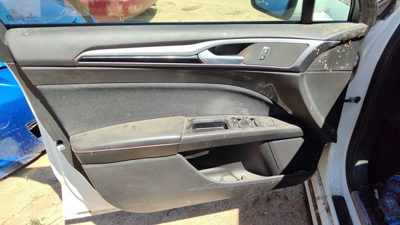 13-14 Fusion Driver Left Front Door Trim Panel With Master Switch Charcoal Dw