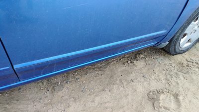 08-14 Dodge Avenger Passenger Right Front Moulding From Door Trim Strip Blue Pbd