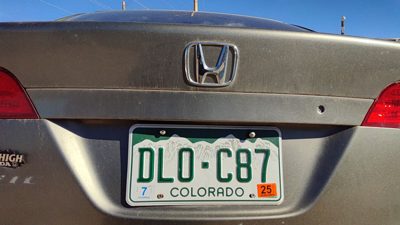 08 Honda Civic License Plate Trim Surround Panel Tail Trunk Sedan Gy Galaxy Gray