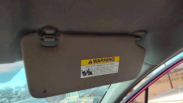2010-2011 Honda Insight Passenger Right Sun Visor Oem Tan 83230Tm8A11Za — photo 4