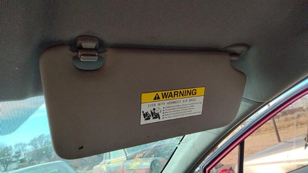 2010-2011 Honda Insight Passenger Right Sun Visor Oem Tan 83230Tm8A11Za — photo 3