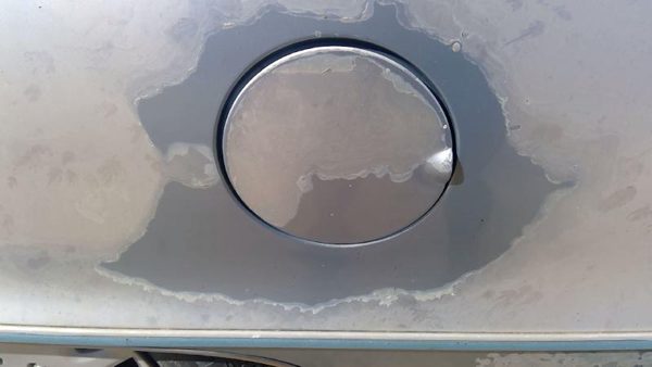 1991-1996 Chevy Caprice Fuel Tank Door With Hinge Gas Lid Oem Filler Blue — photo 6