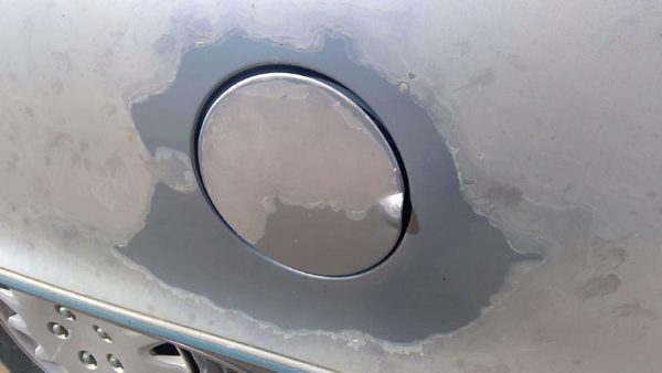 1991-1996 Chevy Caprice Fuel Tank Door With Hinge Gas Lid Oem Filler Blue — photo 1