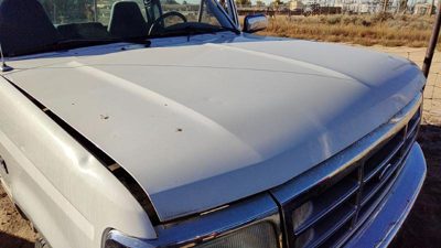 1995 Ford F150 Hood White Hail