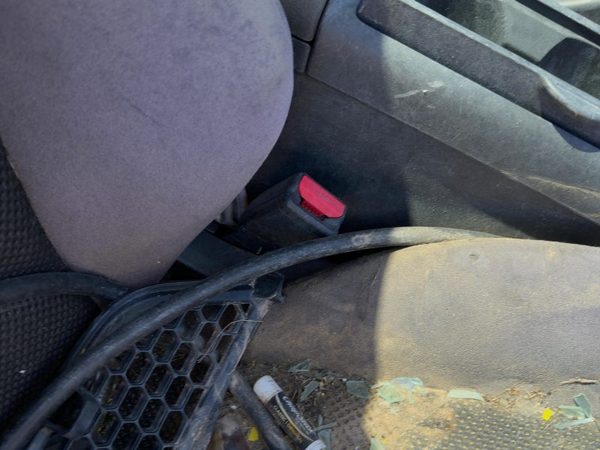 06-12 Eclipse Passenger Right Front Seat Belt Buckle Receiver Bucket Coupe Gray — photo 2