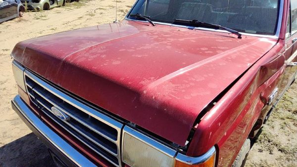 1991 Ford F150 Hood Maroon — photo 2