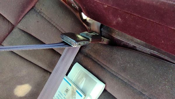 84-89 Buick Century Passenger Right Front Seat Belt Buckle Receiver Oem Red — photo 5