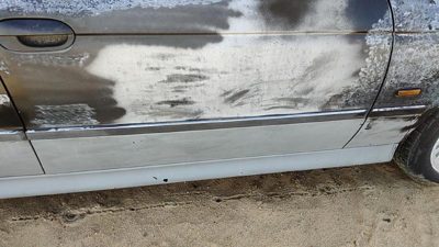 1997-1999 Bmw 540I Passenger Right Front Moulding From Door Oem Trim Strip Black