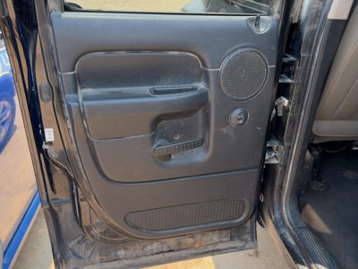02-05 Ram 1500 Driver Left Rear Door Trim Panel Switches Back Dark Gray V9Dv