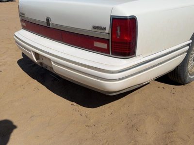 1991-1994 Lincoln Town Car Rear Bumper Cover Assembly Oem Back White Wt