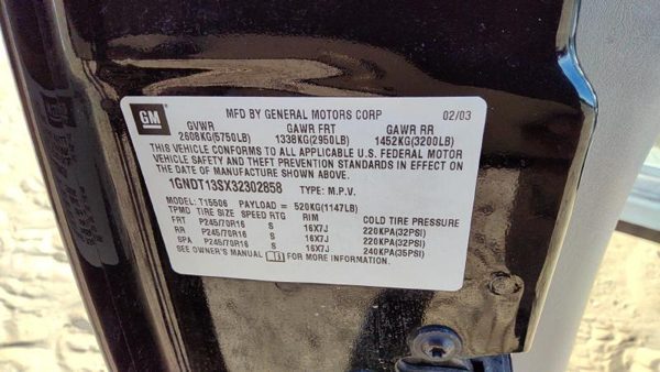 02-09 Chevy Trail Blazer Passenger Right Rear Brake Backing Plate Assembly Oem — photo 4