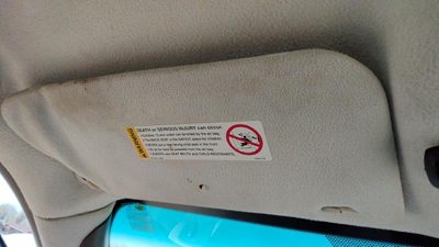96-04 Cadillac Seville Driver Left Sun Visor Oem Tan 503