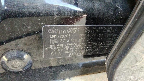 2005 Hyundai XG350 Crossmember/cradle/undercarria 3.5L AT — photo 6
