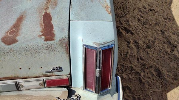 1975 Olds Cutlass Quarter Panel Moulding RH Blue — photo 6