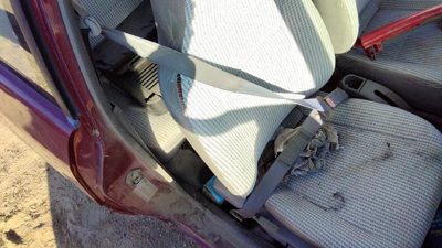 94-97 Ford Aspire Passenger Right Front Seat Belt Retractor Oem Shoulder Gray