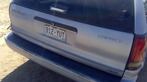 1991 Chevrolet Caprice Trunk/decklid/hatch/tailgate Blue Dented — photo 2