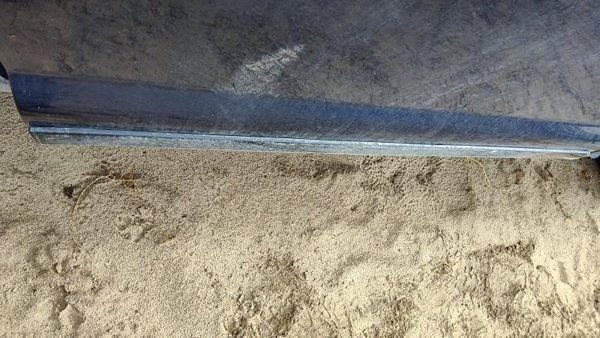 03-07 F350 Powerstroke Driver Left Rear Moulding From Door Back Trim Strip Blue — photo 4
