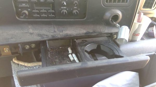 1992-1996 Ford Van E150 Cup Holder Assembly Slide Out Dash Oem Gray F5uz1504320d — photo 5