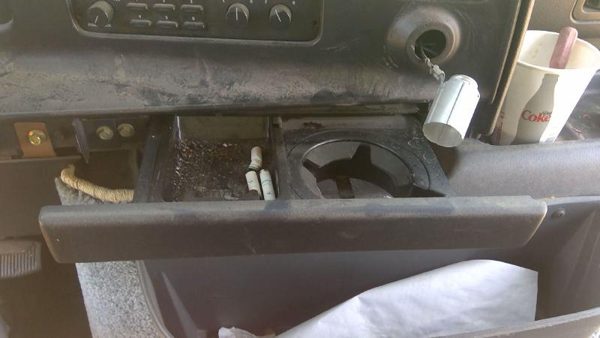 1992-1996 Ford Van E150 Cup Holder Assembly Slide Out Dash Oem Gray F5uz1504320d — photo 6