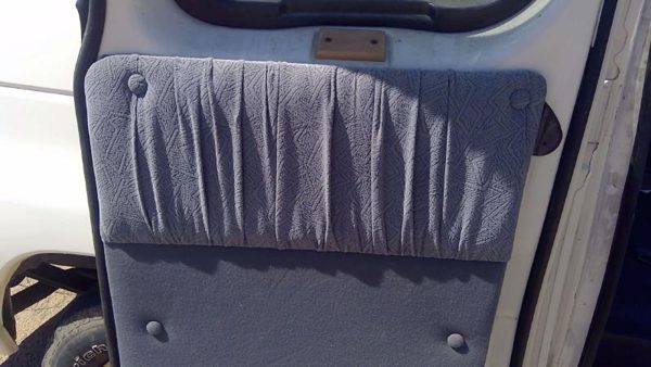 92-97 Ford Van E150 Passenger Right Rear Inside Door Trim Panel Only Back Gray — photo 4
