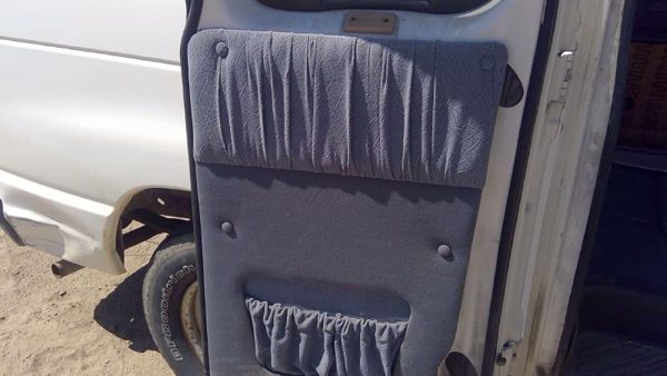 92-97 Ford Van E150 Passenger Right Rear Inside Door Trim Panel Only Back Gray — photo 2