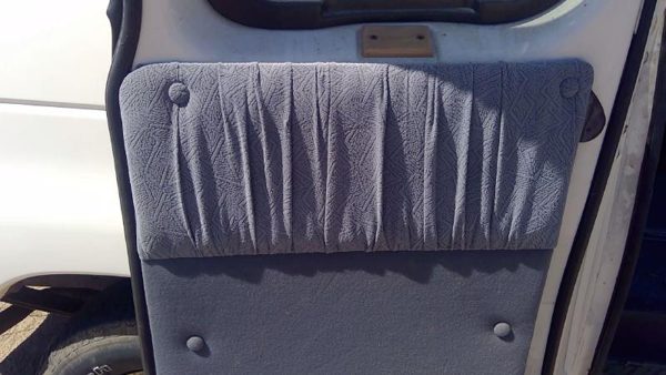 92-97 Ford Van E150 Passenger Right Rear Inside Door Trim Panel Only Back Gray — photo 5