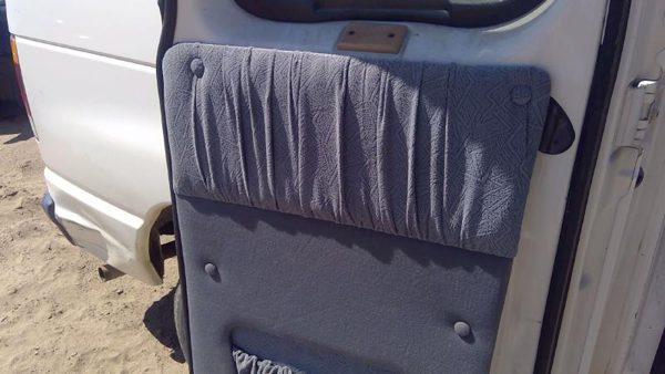 92-97 Ford Van E150 Passenger Right Rear Inside Door Trim Panel Only Back Gray — photo 3