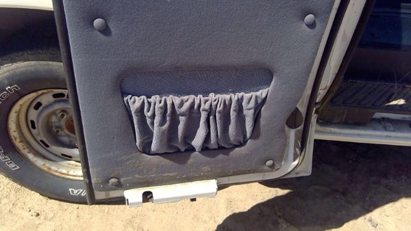 92-97 Ford Van E150 Passenger Right Rear Inside Door Trim Panel Only Back Gray — photo 7