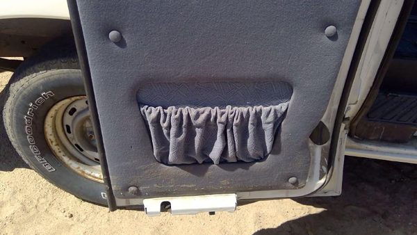 92-97 Ford Van E150 Passenger Right Rear Inside Door Trim Panel Only Back Gray — photo 8