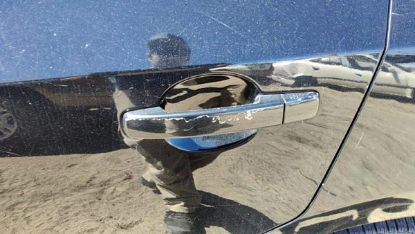2007-2012 Nissan Sentra Driver Left Rear Outside Door Handle Oem Back Black Kh3 — photo 1