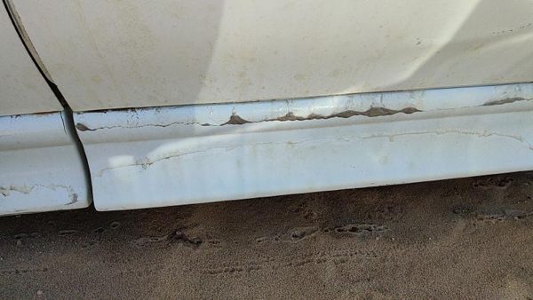 2007 Chevy Uplander Driver Left Rear Lower Moulding From Door Oem Back White 50U — photo 2
