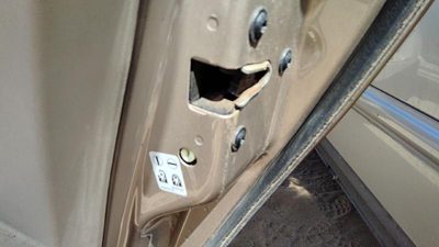 2003-2006 Cadillac Cts Passenger Right Rear Door Latch With Rods/Cables Oem Back