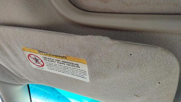 2003-2005 Dodge Neon Driver Left Sun Visor Oem Gray 0Wr611l2aa — photo 3