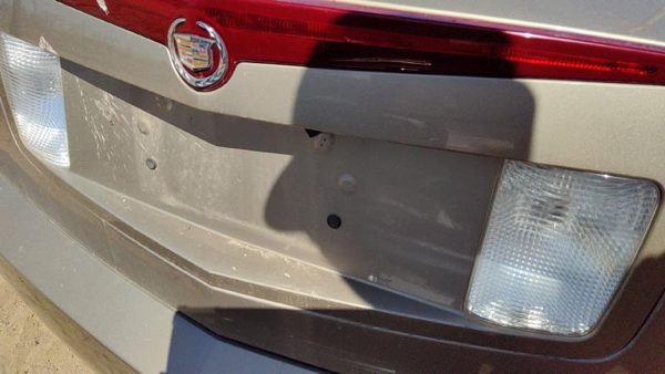 03-07 Cts License Plate Trim Surround Panel Oem Tail Trunk Finish Sand Storm 61U — photo 3
