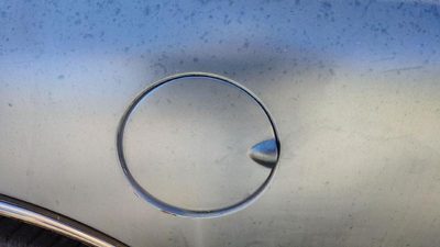 1988-1991 Olds Cutlass Cierra Fuel Tank Door With Hinge Gas Lid Oem Filler Blue