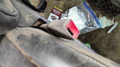 01-03 Chevy Venture Passenger Right Front Seat Belt Buckle Receiver Oem Gray 14D