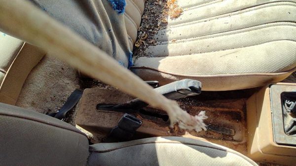 1985 Pontiac Sunbird Center Console Assembly Oem Floor Shift Mt Tan — photo 2