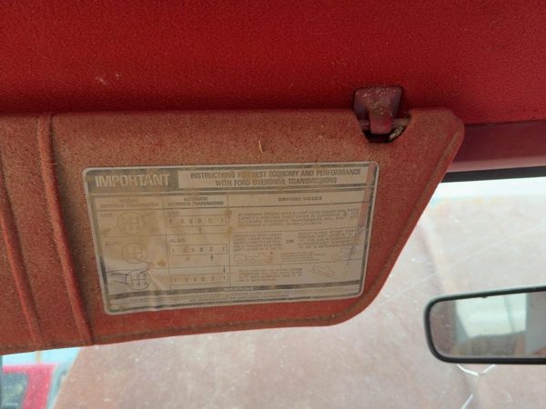 1987-1991 Ford F150 Driver Left Sun Visor Oem Red — photo 2