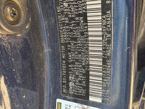 2005 Toyota Matrix Crossmember/cradle/undercarria 4x2 — photo 6