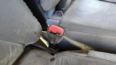 1998-2002 Ram 1500 Driver Left Front Seat Belt Buckle Receiver Oem Gray
