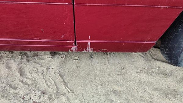 95-02 Eldorado Driver Left Lower Rocker Panel Moulding Side Crimson Red 86U — photo 4