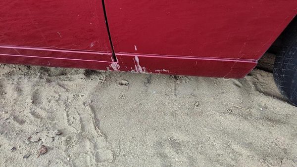 95-02 Eldorado Driver Left Lower Rocker Panel Moulding Side Crimson Red 86U — photo 3